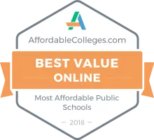 Affordable Colleges 2018 badge