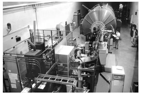 Figure 8: Half of the large particle accelerator at Purdue University, with which the Mammoth Cave samples were analyzed.