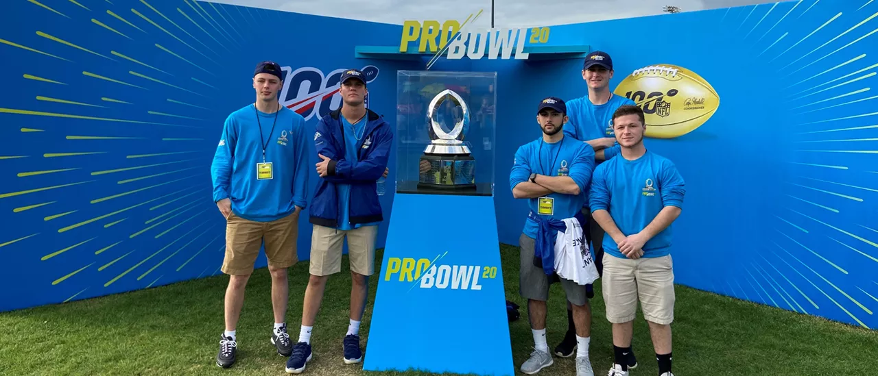 Sport Management students working at Pro Bowl 2020