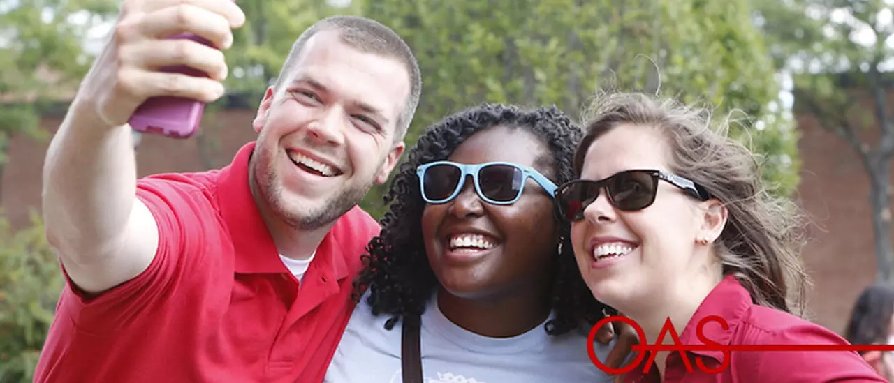 Students taking a selfie