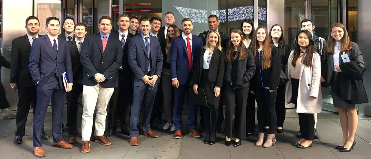 Business students in New York City
