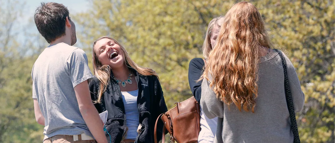 Students laughing.