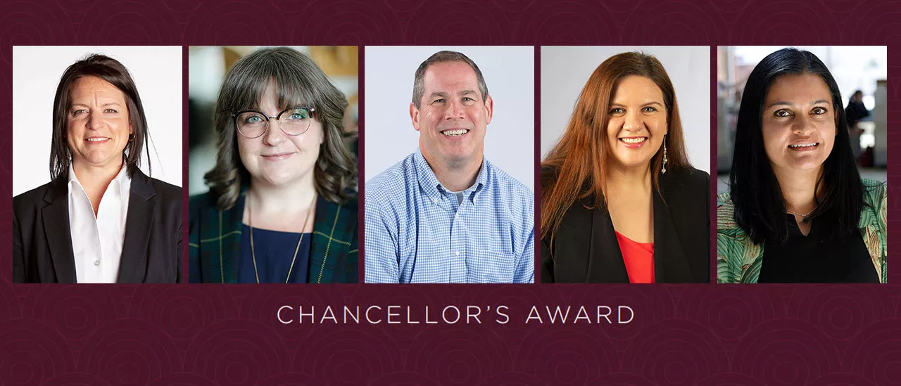 Five Faculty Receive 2022 Chancellor’s Award for Excellence