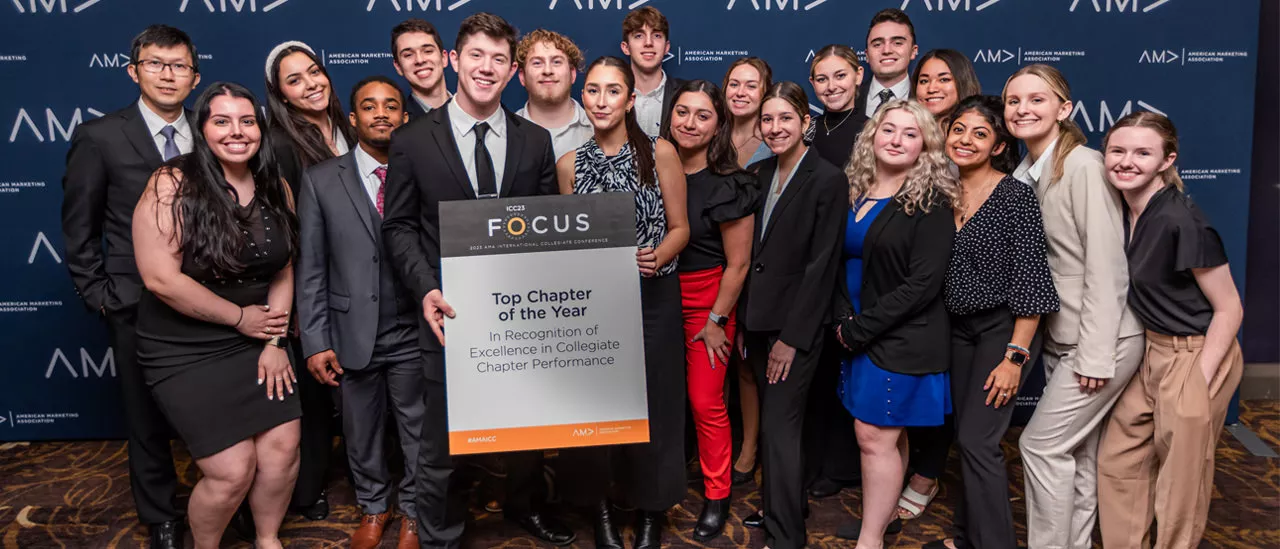 Marketing Club receives the Top 10 Chapters of the Year award from AMA.