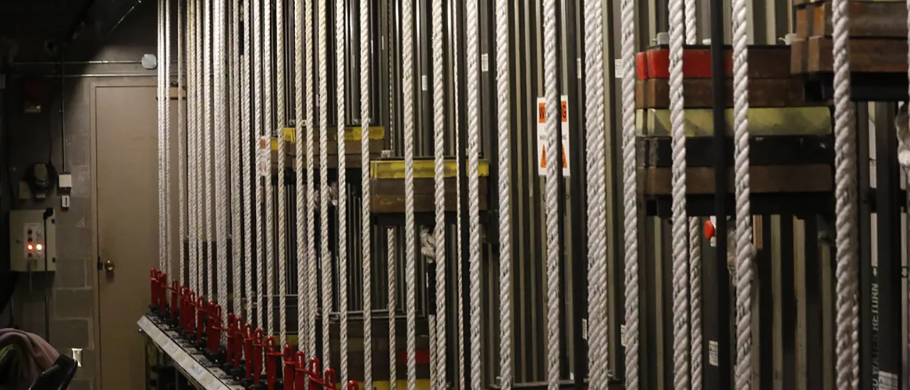 Fly Rail in the Goodrich Theatre at SUNY Oneonta