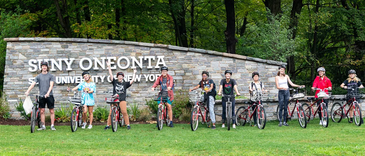 Students at SUNY Oneonta Sign