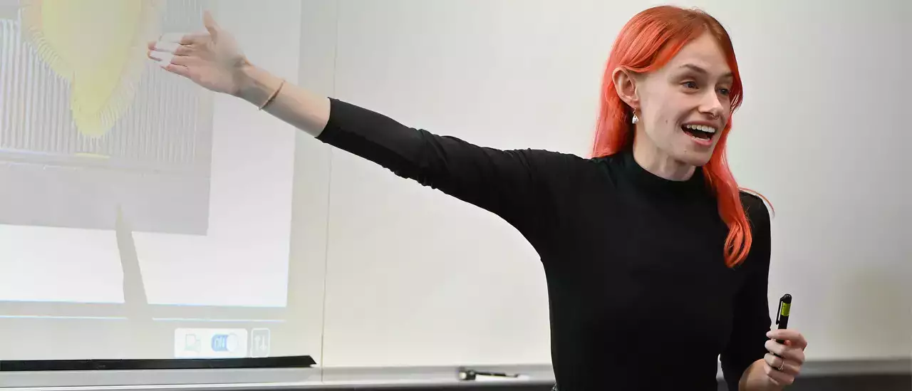 Hannah Olds '19 engages the audience with her MSc thesis research as well as her vast array of experiences since graduating from SUNY Oneonta. 