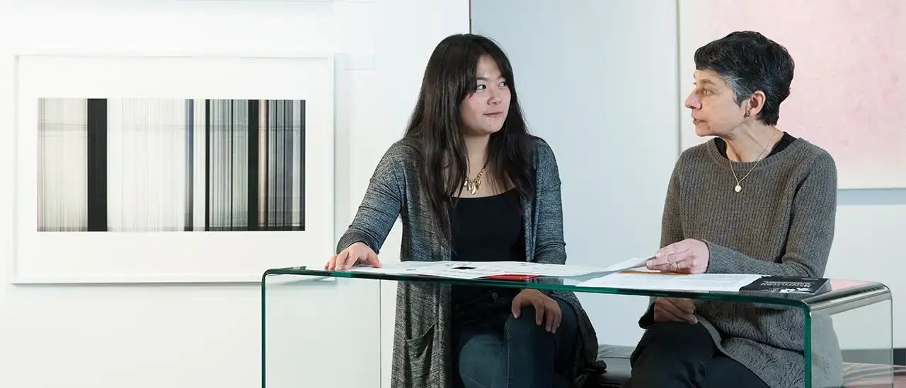 Student meeting with an advisor