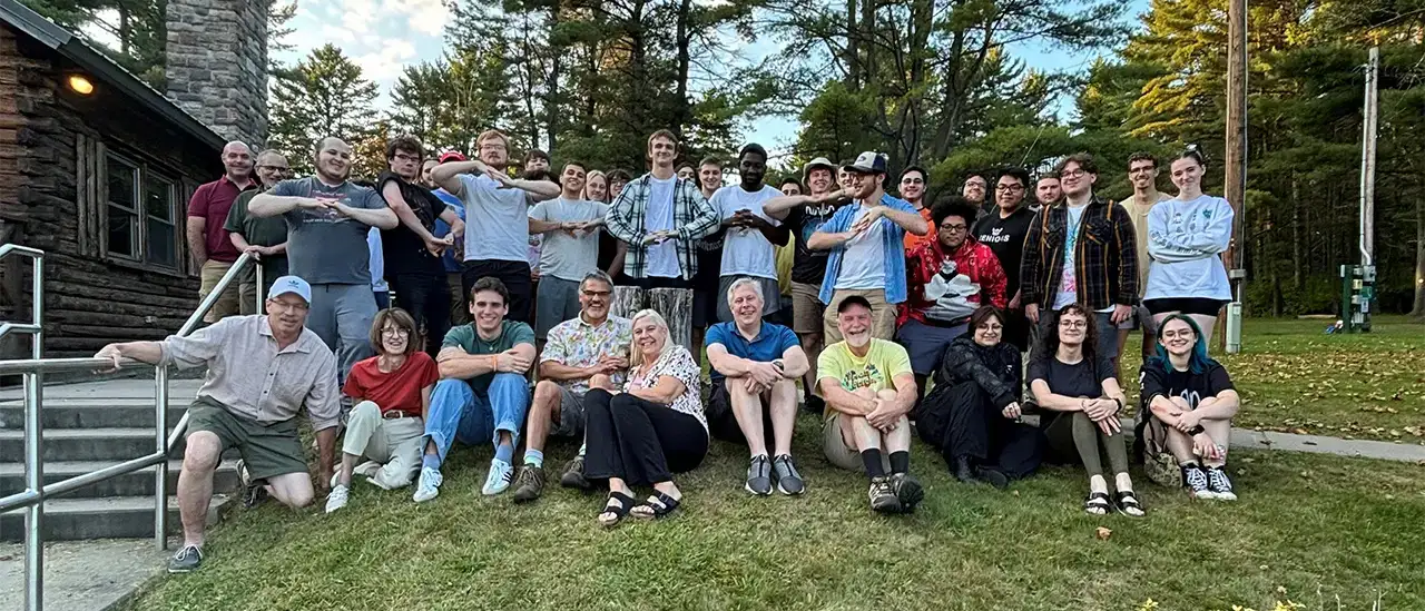 Physics and Astronomy department group picture at college camp