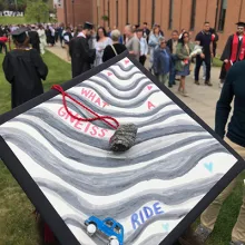 May 2023 graduation decorated cap