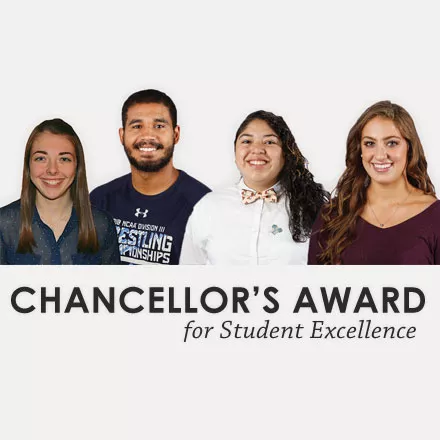 Four Chancellor's Award for Student Excellence winners