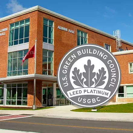 Alumni Hall Awarded Highest Green Building Rating