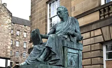 David Hume Statue in Edinburgh, Scotland