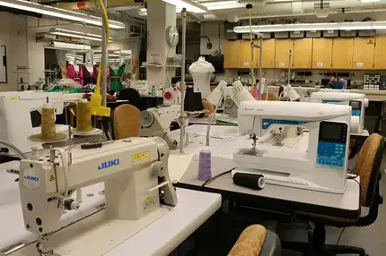 Sewing machines in the theatre departments costume shop.