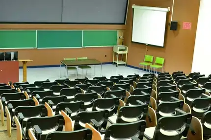 Lecture hall in the Hodgdon IRC building.