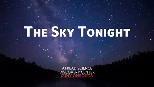 Night sky with the text "The Sky Tonight"