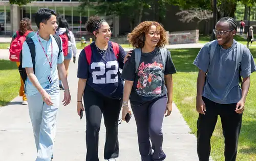 Summer Academy Students walk to their next session