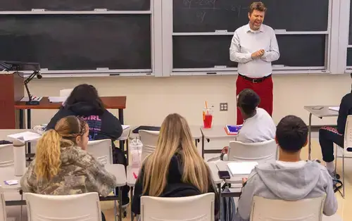 Summer Academy Students attend a Math class the Professor Toke