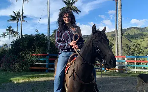 Ali on horseback