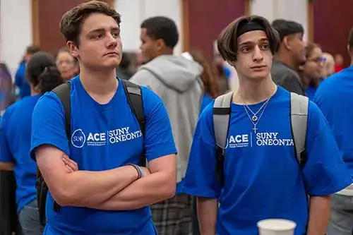 Students at ACE networking event