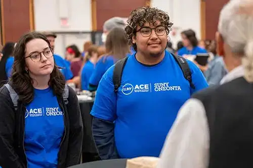 Students at ACE networking event