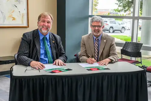 HVCC President Dr. Brophy and SUNY Oneonta President Dr. Cardelle