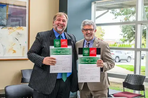 HVCC President Dr. Brophy and SUNY Oneonta President Dr. Cardelle