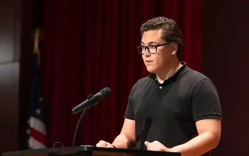 Jadyn Trujillo introduces the 2025 common read speaker