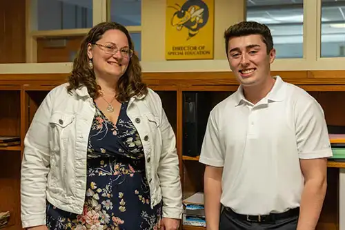 Center Street School Intern with site supervisor