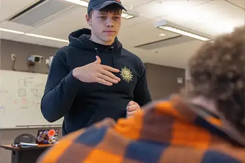 Jack Millen Presents in Advanced Physics Class