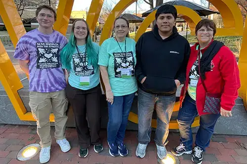 Daniel Schlagel with volunteering team