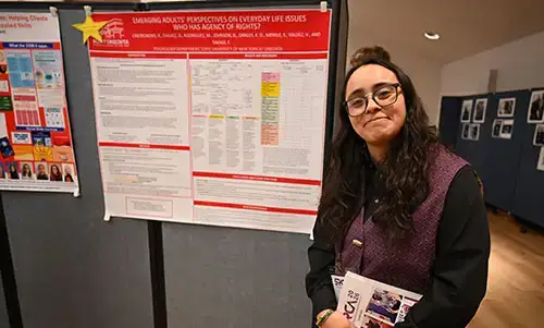 Diana Chavez at Student Research and Creative Activity Day