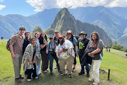 Peru FL Trip Group photo at Machu Picchu