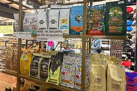 Coffee in Colombia at market