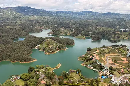 Laura Sandoval flying over Colombia