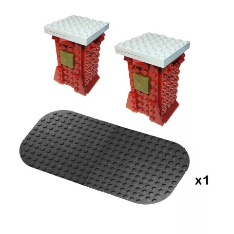 Attach your two pillars evenly apart from each other onto your 12x24 base