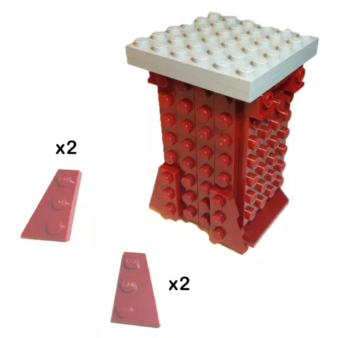 Add the footer pieces 4 today per pillar. 3x1x2
