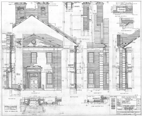 The 1946 architectural plan for a new library
