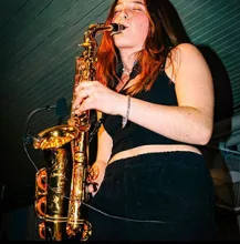 hannah playing saxophone