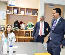 SUNY Chancellor John King with iGEM student