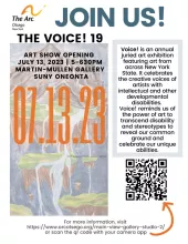 Promotional Poster for The Arc Otsego's Voice! 19