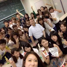 Dr. Christopher Chase with class in Japan