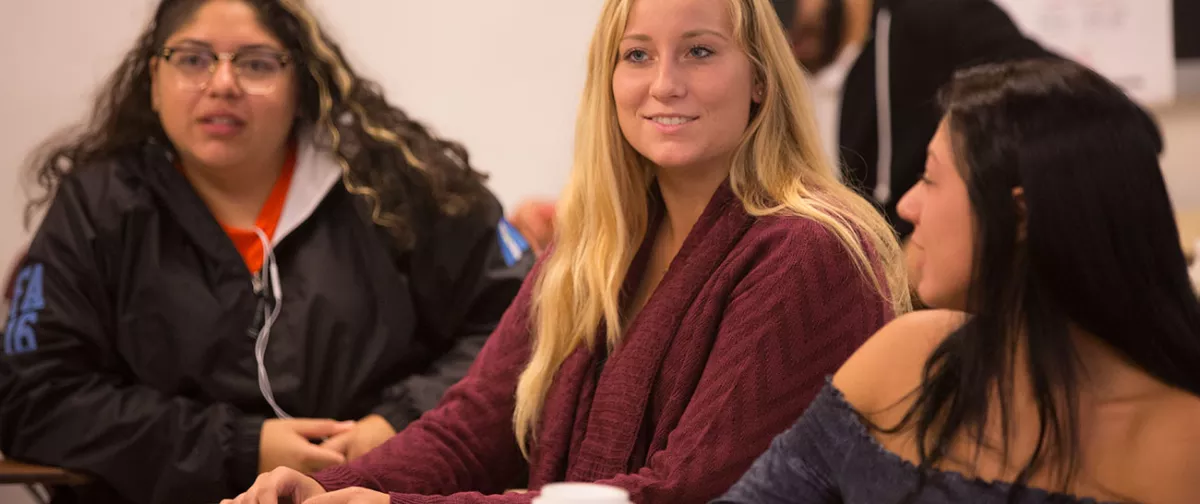 Students sitting at table