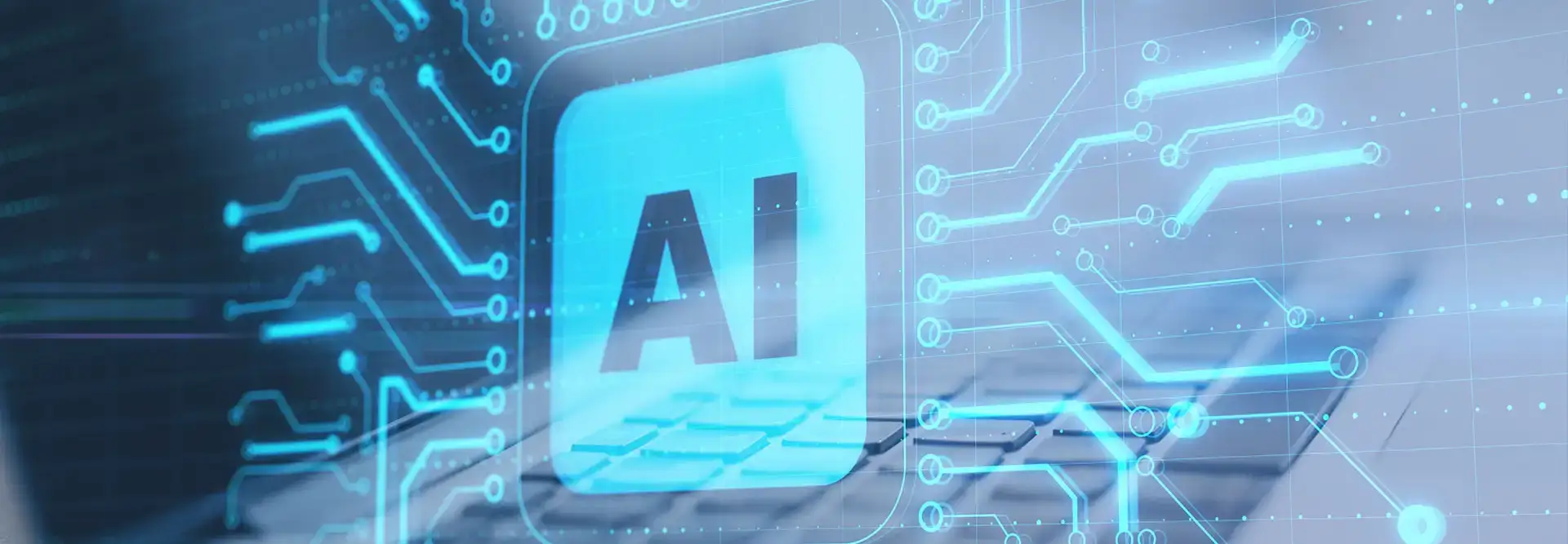 AI Graphic on Computer Screen