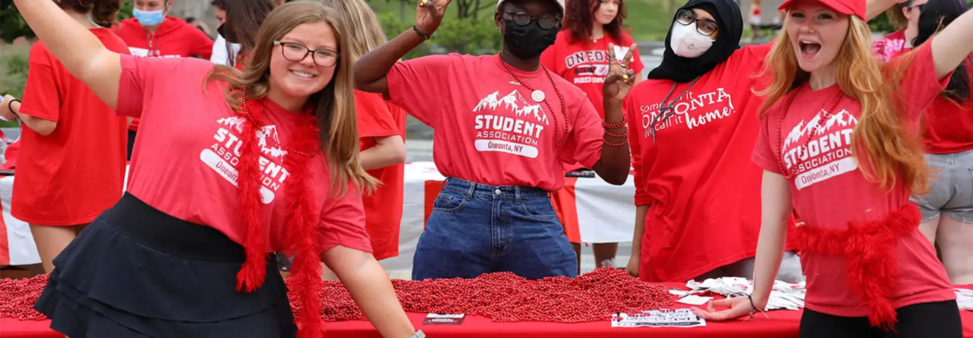 Students celebrate at Red Day