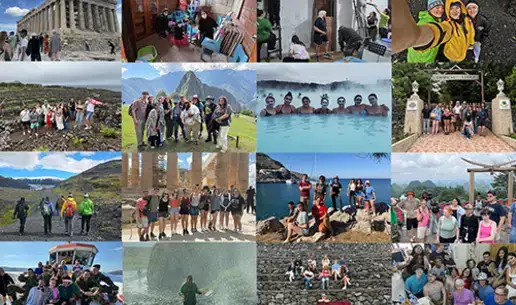 Study Abroad news tile collage 