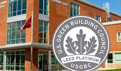 Alumni Hall Awarded Highest Green Building Rating 