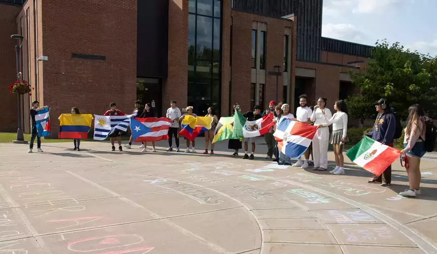 Students celebrate the start of National Hispanic Heritage Month.
