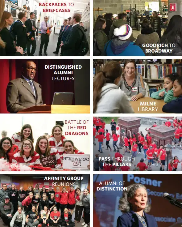 Grid of photographs depicting various activities supported by the Fund for Oneonta.