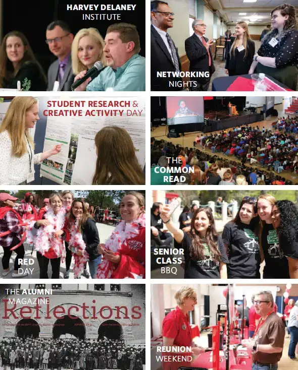 Grid of photographs depicting various activities supported by the Fund for Oneonta.